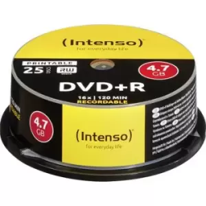 Image of Intenso 4811154 Blank DVD+R 4.7 GB 25 pc(s) Spindle Printable