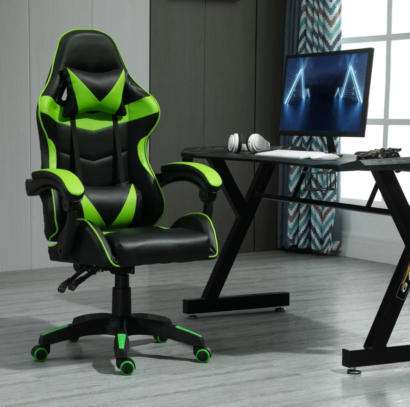 Image of MCC Direct Gaming Chair Computer Chair with Tilt and Swivel function Office Chair A Green