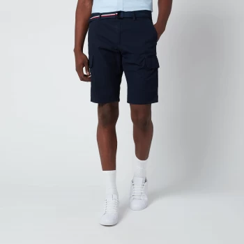 Image of Tommy Hilfiger Mens John Cargo Shorts with Belt - Desert Sky - W32