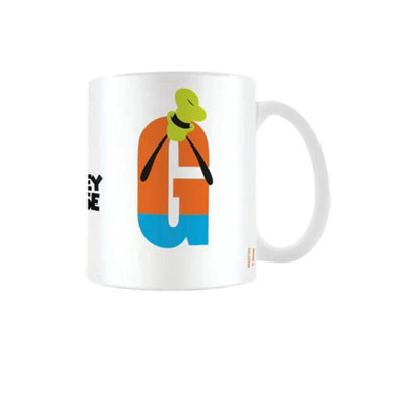 Image of Disney G Mickey Mouse Alphabet Mug Off White unisex