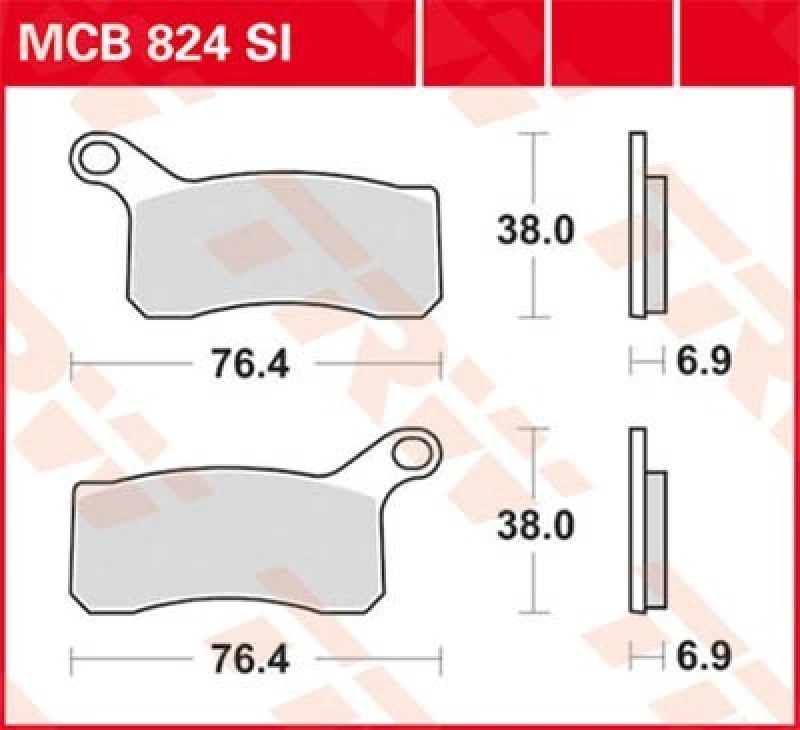 Image of TRW MCB824SI Brake pad set Brake Pad Set,disc brake (402)