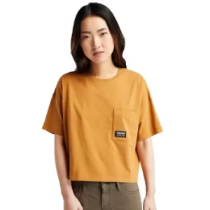 Image of Timberland Progressive Utility Pocket T-Shirt For Her In Dark Yellow Dark Yellow, Size XS