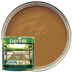 image of Cuprinol Anti Slip Decking Stain - Golden Maple 2.5L