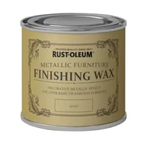 Image of Rust-Oleum Metallic Furniture Finishing Wax Gold - 125ml