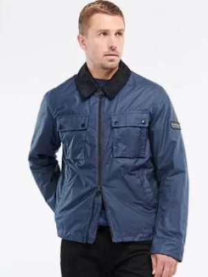 image of Barbour International Summer Baffins Lightweight Wax Jacket, Chambray, Size S, Men