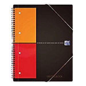 image of OXFORD International Meeting Book Grey A4+ Squared 4 Holes 160 Pages 80 Sheets