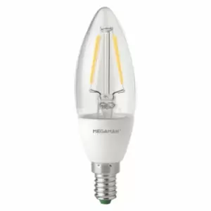 image of Megaman 5.3W LED E14/SES Candle Warm White 360° 470lm Dimmable - 146226