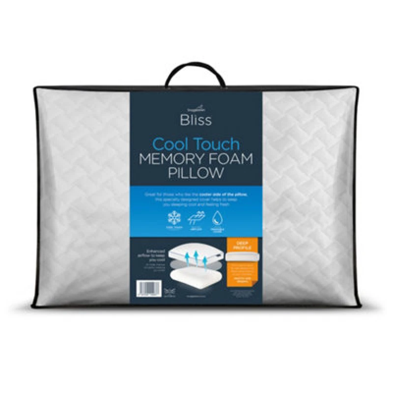 Image of Snuggledown Single Bliss Cool Touch Memory Foam Deep Filled Side Sleeper Pillow White