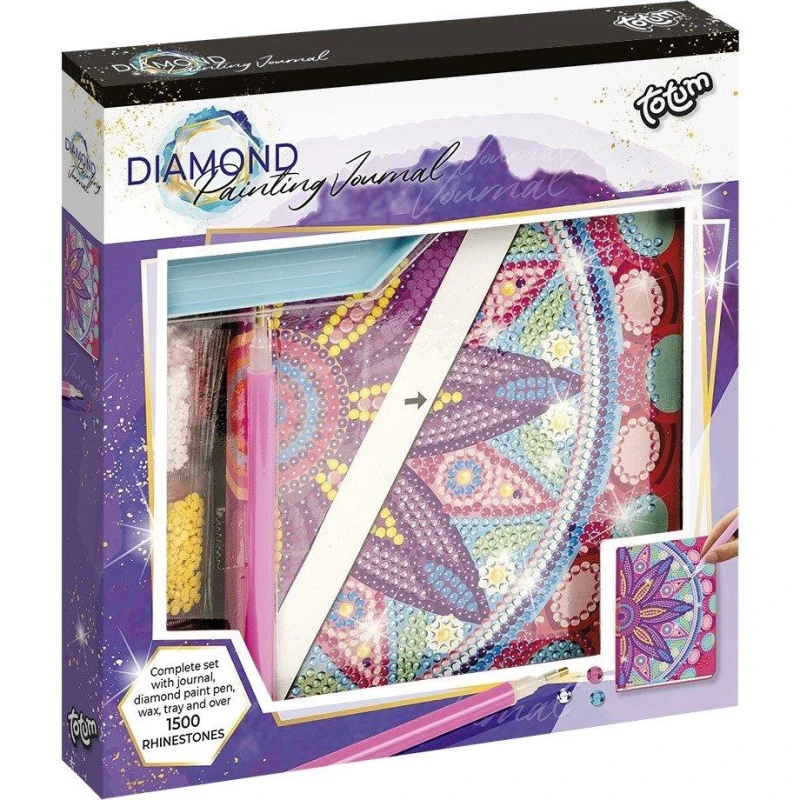 Image of Totum Diamond Paint Notebook - Flower Madala Pink Multi unisex