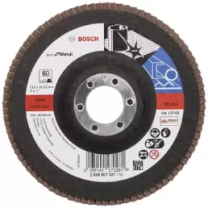 Image of Bosch Accessories 2608607327 X571 Flap disc Diameter 125mm Bore diameter 22.33mm Steel