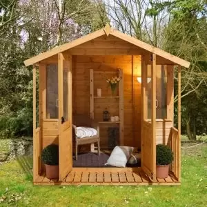 Image of Forest Garden 7X7 Apex Shiplap Summer House - Assembly Service Included Golden Brown