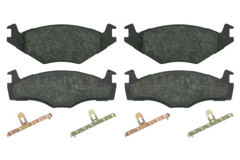 Image of SWAG 30 91 6012 Brake pad set Front Axle, excl. wear warning contact, with fastening material Brake Pad Set,disc brake (402)