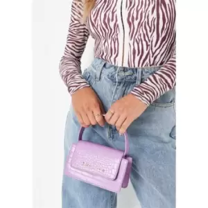 image of Missguided Scroll Branded Bag - Purple