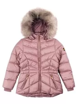 Image of Barbour International Girls Island Quilt Jacket - Iced Fondant, Light Pink, Size 10-11 Years, Women