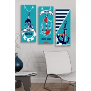 Image of MDF0069 Multicolor Decorative MDF Painting (3 Pieces)