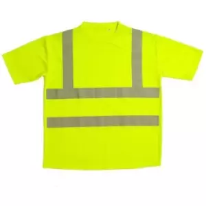 Warrior Unisex Adult Hi-Vis T-Shirt (L) (Fluorescent Yellow) - Fluorescent Yellow