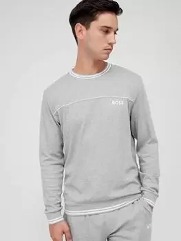 Image of BOSS Bodywear Core Lounge Sweatshirt, Medium Grey, Size L, Men