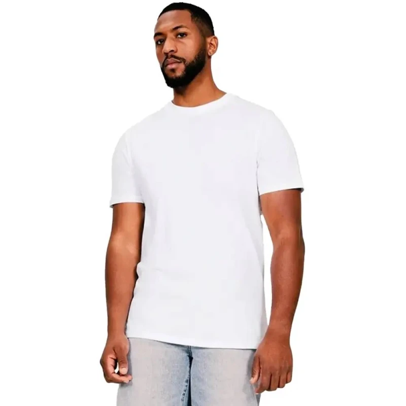 Image of Casual Classics Mens Core Combed Ringspun Cotton Tall T-Shirt in White Size: Small White Male S
