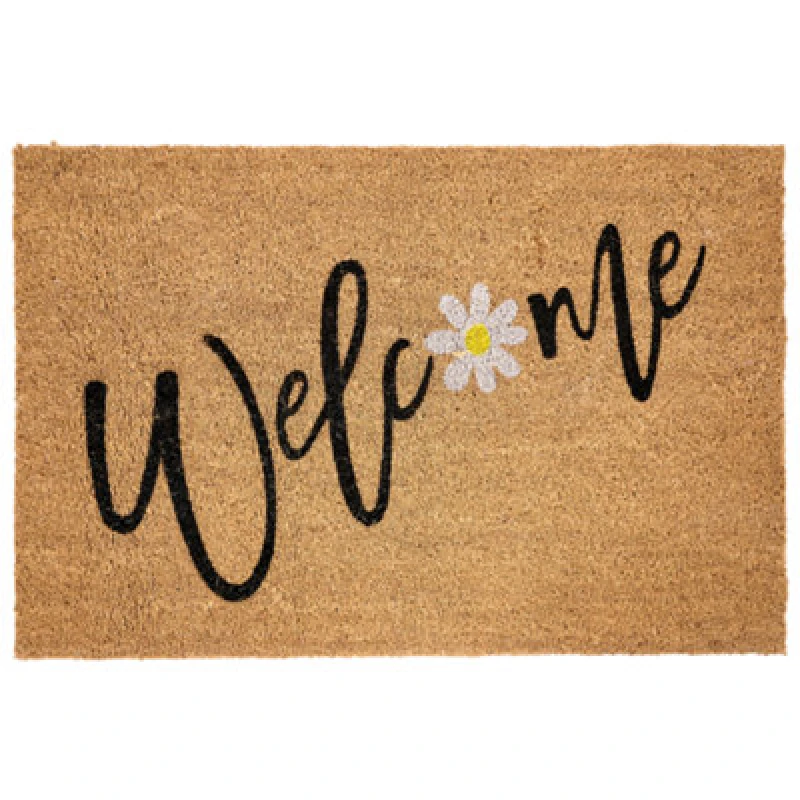 Image of Beliani Doormat Calibato Natural 60 X 90 Cm Text Coir