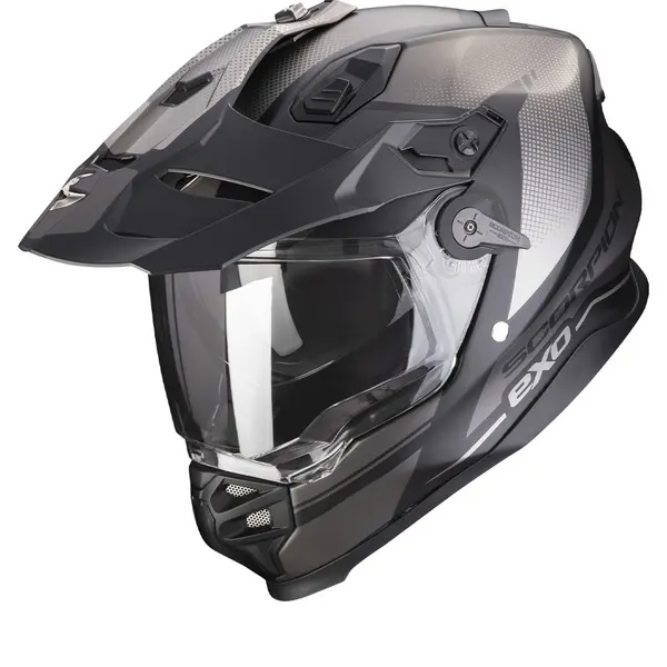 Image of Scorpion ADF-9000 Air Trail Matt Black-Silver Adventure Helmet Size 2XL
