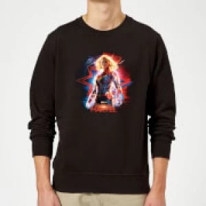 Captain Marvel Poster Sweatshirt - Black - XL