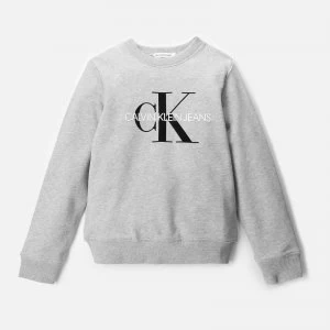 Image of Calvin Klein Monogram Logo Sweatshirt - Light Grey - 8-9 Years