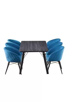Image of 'Vittorio Cosmo' LUX Dining Set with a Table & Chairs Set of 6