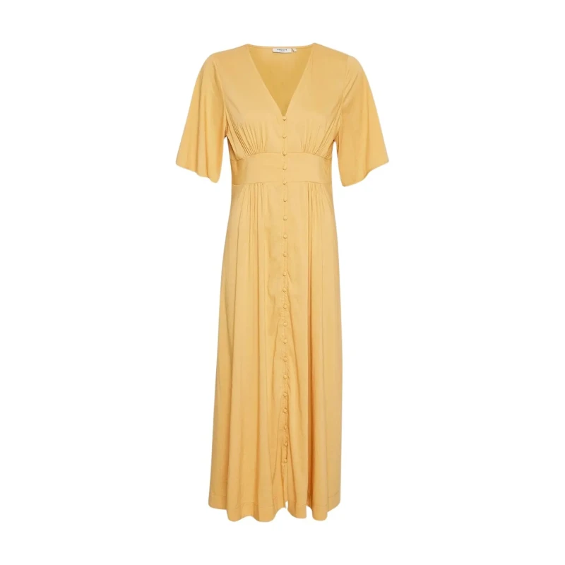 Image of moss copenhagen Womens dress Moss Copenhagen Miabella Jaune Female S