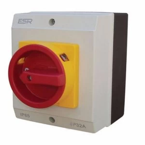 image of ESR 20A 4 Pole 230V-415V Medium IP65 Industrial Rotary Isolator