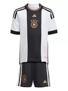 image of adidas Junior Germany Home 22/23 Infant Kit - White, Size 3-4 Years