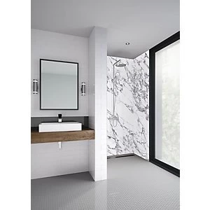 image of Mermaid Elite Marmo Migliore Tongue & Groove Single Shower Panel