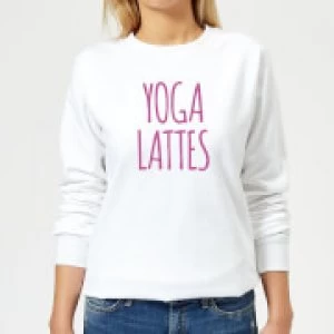 Image of Yoga Lattes Womens Sweatshirt - White - 3XL