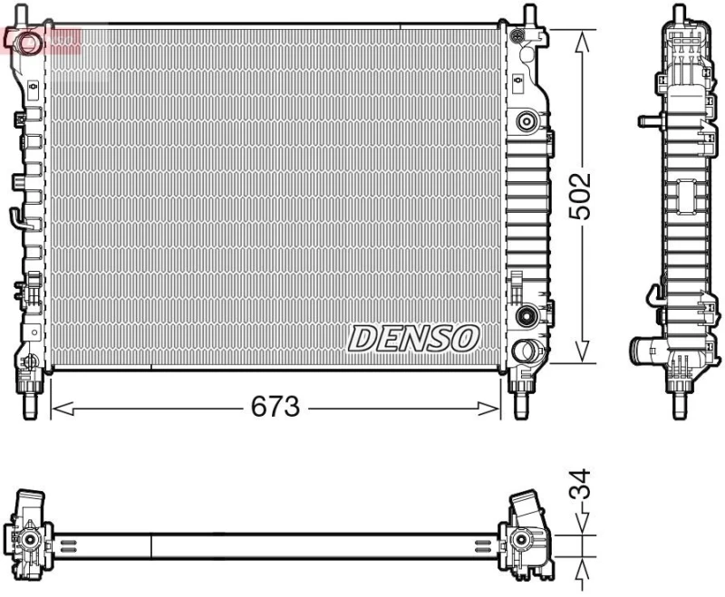 Image of DENSO Engine radiator DENSO DRM20124