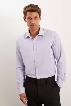 Image of Mens Lilac Slim Fit Mini Puppytooth Shirt