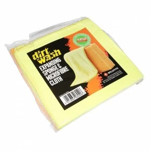 Image of Dirt Wash Sponge and Microfiber Cloth