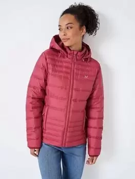 Image of Crew Clothing Crew Clothing Lightweight Padded Jacket With Detachable Hood -pink, Pink, Size 16, Women