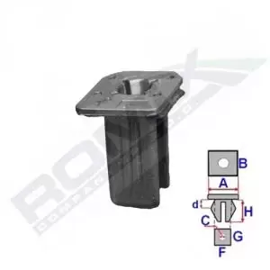 Image of ROMIX Clip, bumper C70318 TOYOTA,LEXUS,Corolla Limousine (_E18_, ZRE1_),Camry Limousine (_V4_),Camry Limousine (_V5_),Avalon Limousine (_X4_)