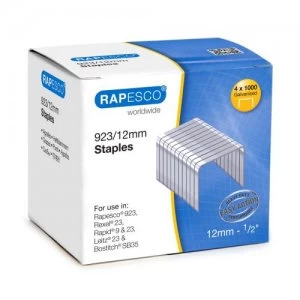 Image of Rapesco 923/12mm (23 Type) Galvanised Staples PK4000