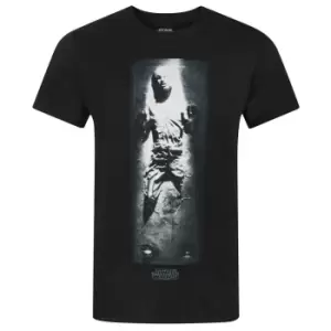 image of Star Wars Official Mens Han Solo Carbonite T-Shirt (M) (Black)