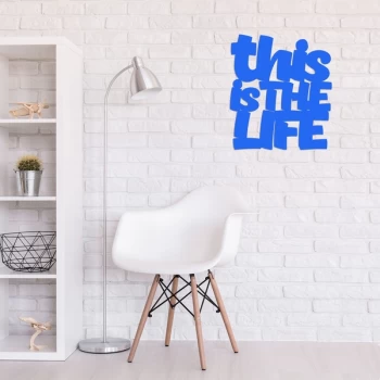 Image of Life - Blue Blue Decorative Wooden Wall Accessory