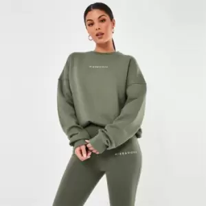 Image of Missguided Basic Oversized Sweat Missguided - Green