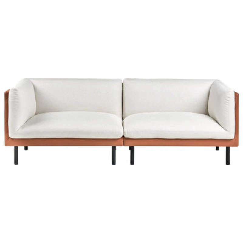 Image of Beliani Sofa 3 Seater Vorgod Fabric Off-White