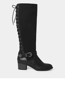 image of Joe Browns All Or Nothing Lace High Leg Back Boots-black, Black, Size 4, Women