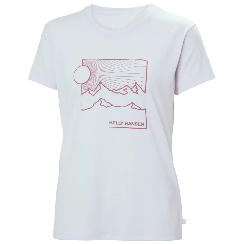 Image of Womens T-Shirt Helly Hansen Skog Graphic Violet Female XL