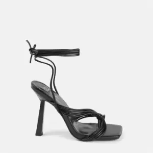 image of Missguided Toe Ring Strap Heels - Black