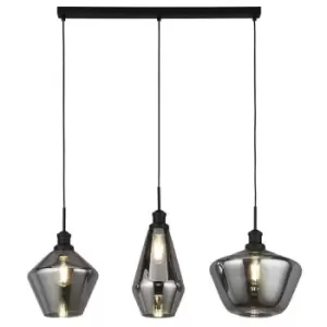 image of Searchlight Mia 3 Light Bar Pendant, 3 Styles Of Smoked Glass