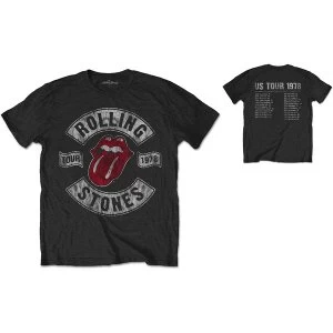 Image of The Rolling Stones - US Tour 1978 Unisex Large T-Shirt - Black