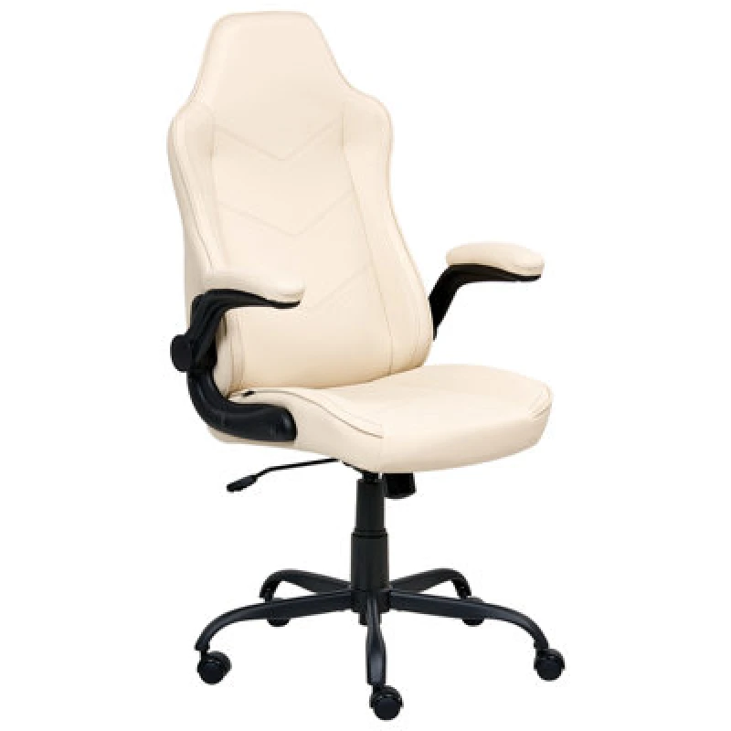 Image of Beliani Office Chair Triumpher Faux Leather Off-White