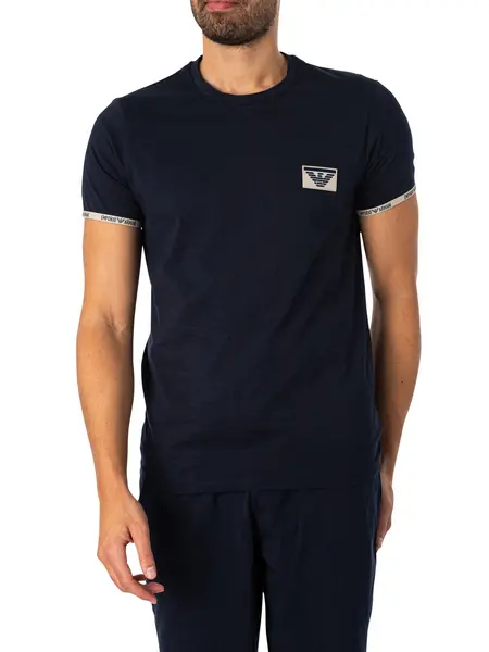 Image of Emporio Armani Lounge Box Logo T-Shirt Marine S