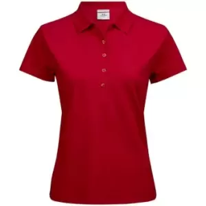 Image of Tee Jays Womens/Ladies Luxury Stretch Polo Shirt (L) (Red)